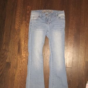 Light wash denim jeans